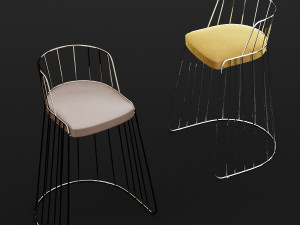 bar chair 3 3D 模型
