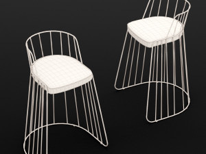 bar chair 3 Model 3D