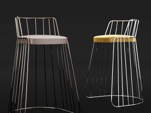 bar chair 3 Model 3D