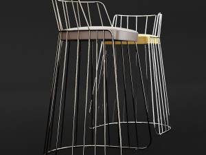 bar chair 3 Model 3D