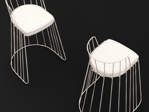 bar chair 3 Model 3D