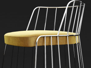 bar chair 3 Model 3D