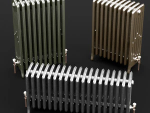 conjunto de radiador de ferro fundido Modelo 3D