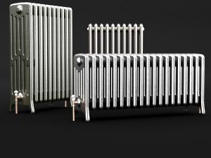 cast iron radiator set 3D Modell