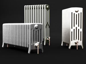 cast iron radiator set 3D Modell