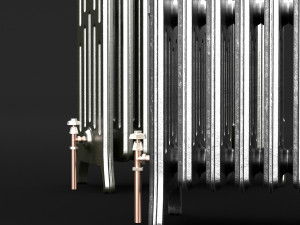 cast iron radiator set 3D Modell