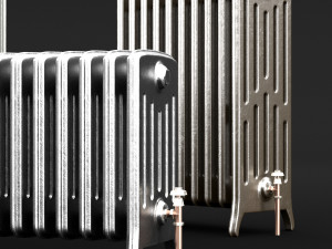 cast iron radiator set 3D Modell
