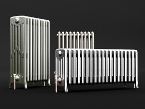cast iron radiator set 3D Modell
