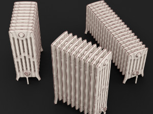 cast iron radiator set 3D Modell
