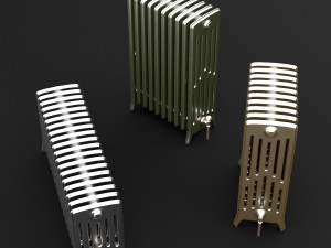 cast iron radiator set 3D Modell