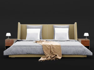 modern bed 17 3D Model