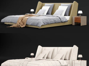 modern bed 17 3D Model