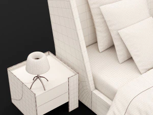 modern bed 17 3D Model
