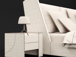 modern bed 17 3D Model