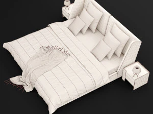 modern bed 17 3D Model