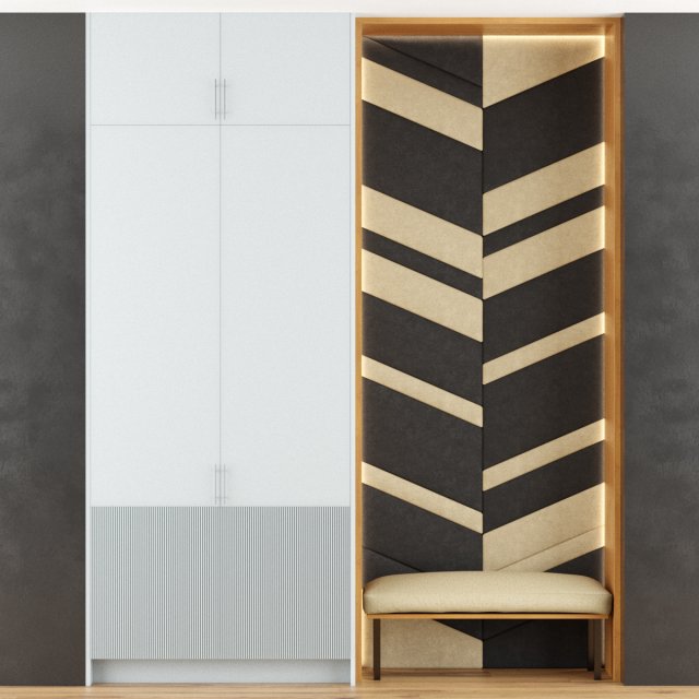 hall furniture 2 3D 模型 .c4d .max .obj .3ds .fbx .stl .blend