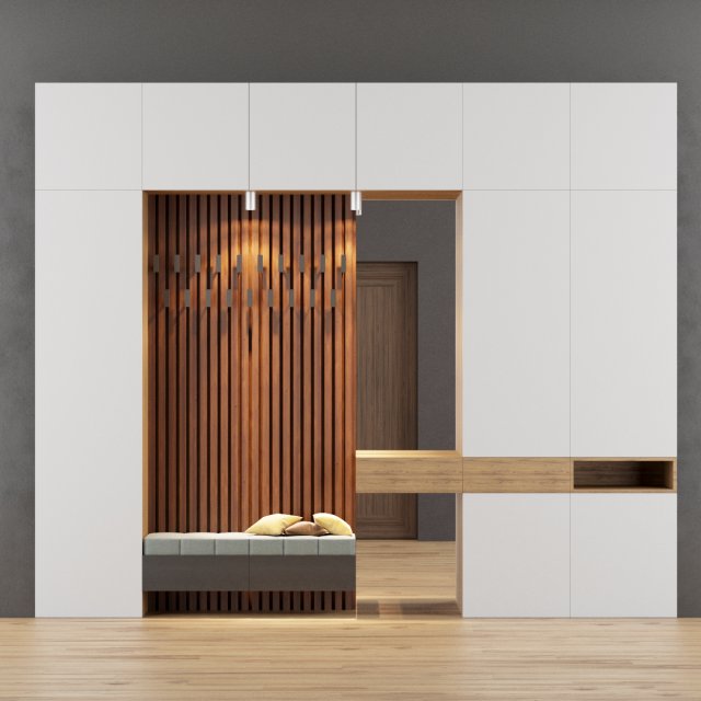 hall furniture 5 Modello 3D .c4d .max .obj .3ds .fbx .stl .blend