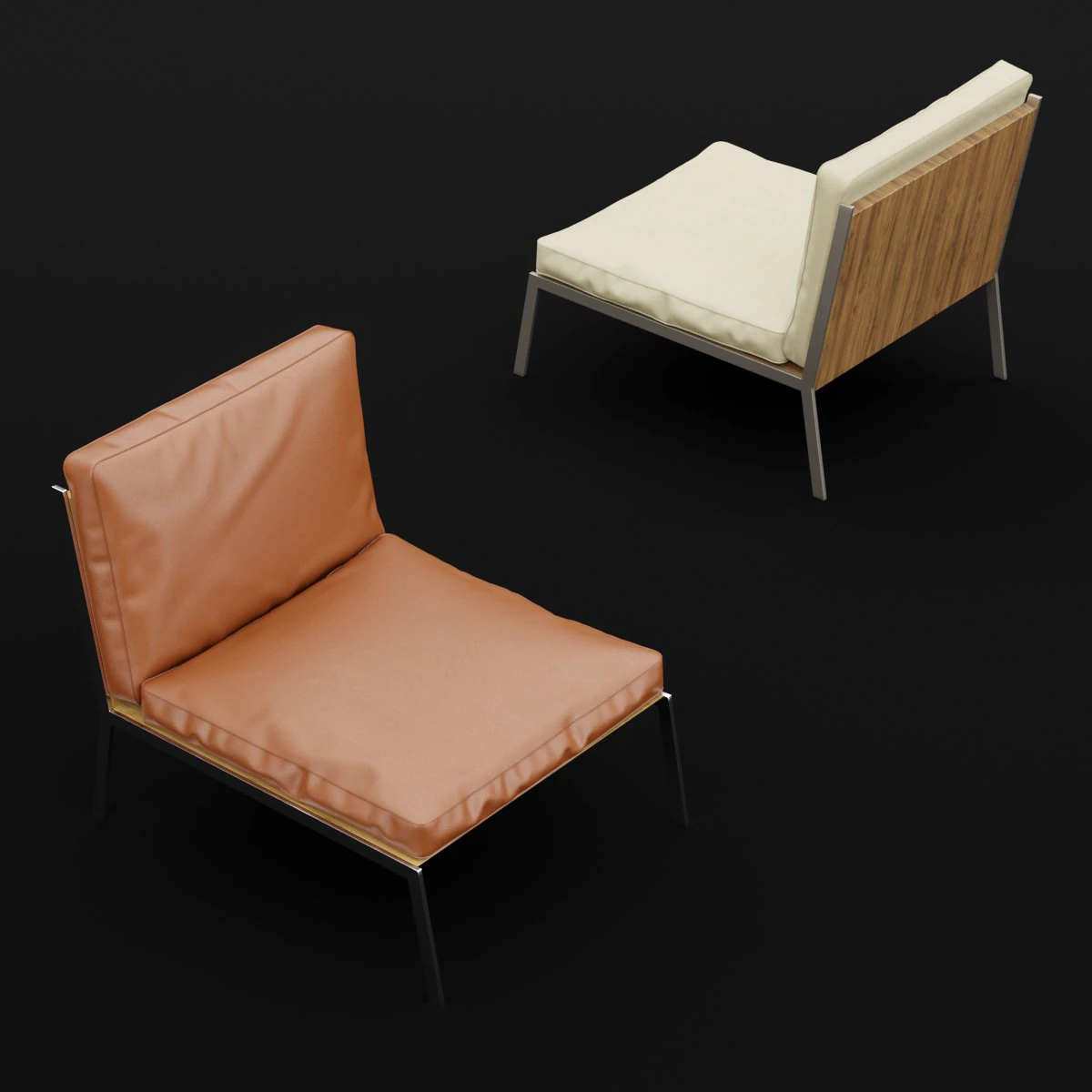 lounge chair 3D Model .c4d .max .obj .3ds .fbx .stl .blend 