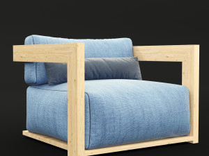 reclaimed wood chair 1 Modèle 3D