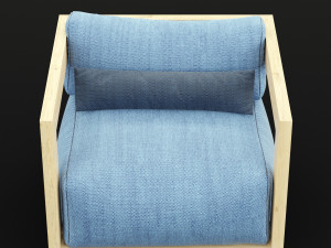 reclaimed wood chair 1 Modelo 3D