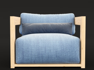 reclaimed wood chair 1 Modelo 3D