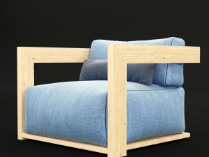 reclaimed wood chair 1 Modelo 3D