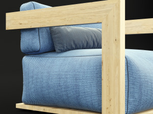 reclaimed wood chair 1 Modelo 3D