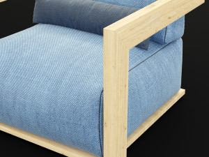reclaimed wood chair 1 Modelo 3D
