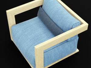 reclaimed wood chair 1 Modelo 3D