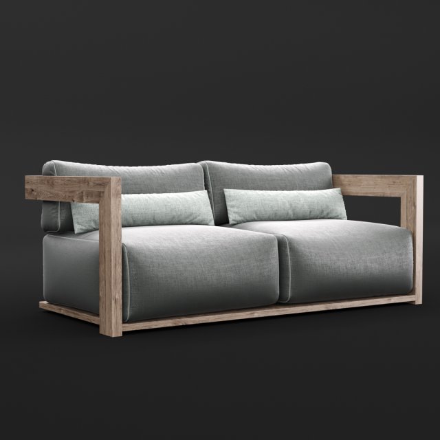 reclaimed wood sofa 1 3D Modell .c4d .max .obj .3ds .fbx .stl .blend 