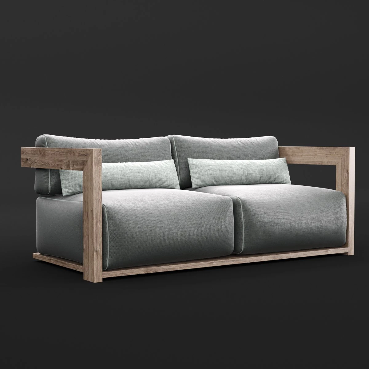 reclaimed wood sofa 1 3D Model .c4d .max .obj .3ds .fbx .stl .blend