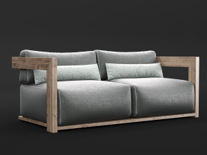 reclaimed wood sofa 1 3Dモデル