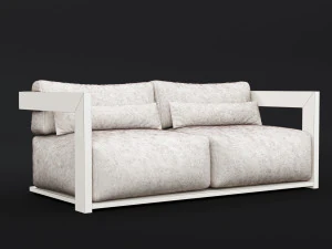 reclaimed wood sofa 1 3D Model