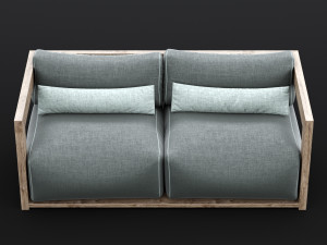 reclaimed wood sofa 1 3D Modell