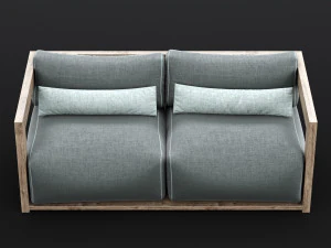 reclaimed wood sofa 1 3D Model