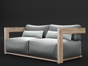 reclaimed wood sofa 1 3D Modell