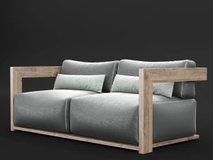 reclaimed wood sofa 1 3D Model