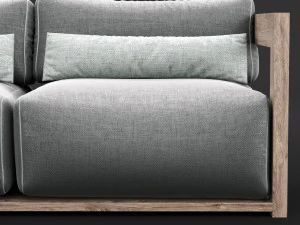 reclaimed wood sofa 1 3D Model