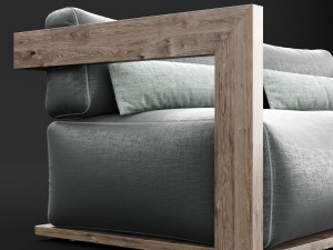reclaimed wood sofa 1 3D Modell