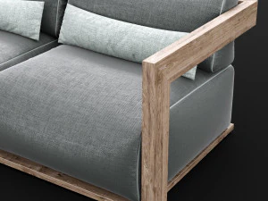 reclaimed wood sofa 1 3D Model