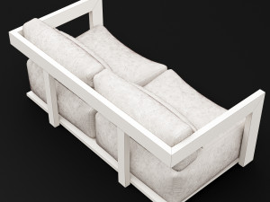 reclaimed wood sofa 1 3D Modell