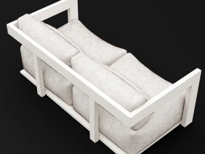 reclaimed wood sofa 1 3D Model