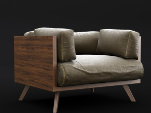 reclaimed wood chair 2 Modelo 3D
