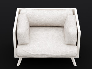 reclaimed wood chair 2 3D 模型