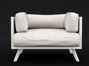 reclaimed wood chair 2 3D 模型