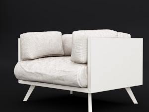 reclaimed wood chair 2 3D 模型