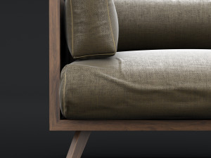 reclaimed wood chair 2 3D 模型