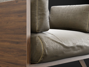 reclaimed wood chair 2 3D 模型