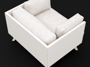 reclaimed wood chair 2 3D 模型