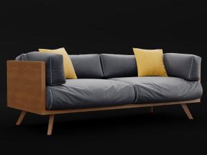 reclaimed wood sofa 2 3D Model